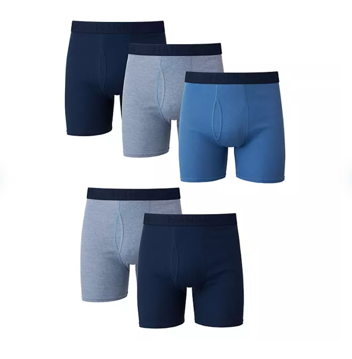 Hanes Men's 5-Pack Best Boxer Brief Size XL 40-42 - Bellso